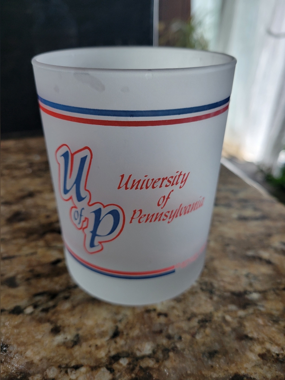 Vintage University of Pennsylvania Short Glass Tumbler